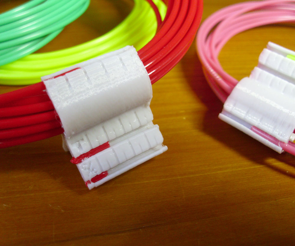Label Clip for Filament samples, with temperature marker