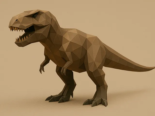 Low poly T-Rex standing