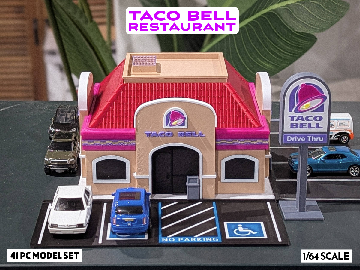 Retro Taco Bell Model Set - 1:64 Scale Diorama