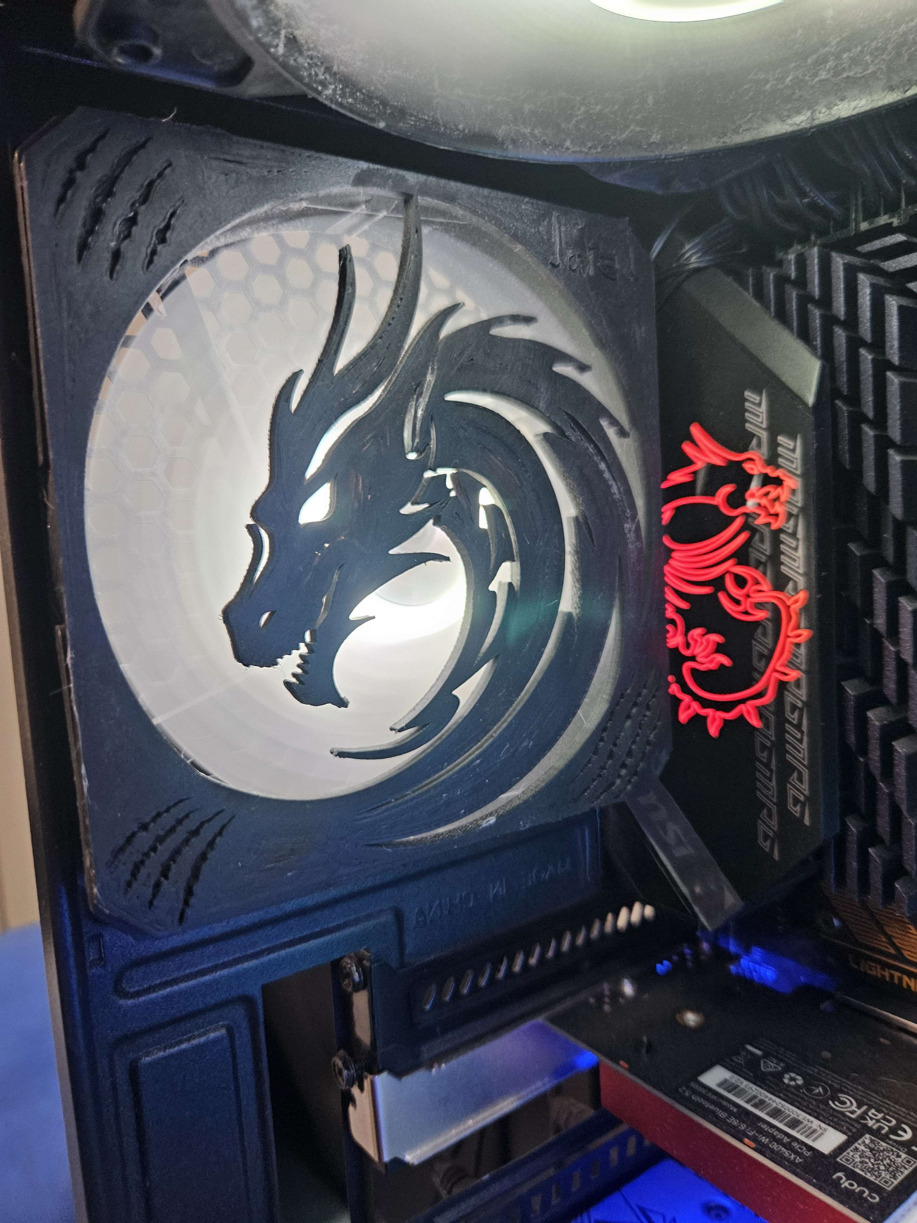 Dragon PC fan cover