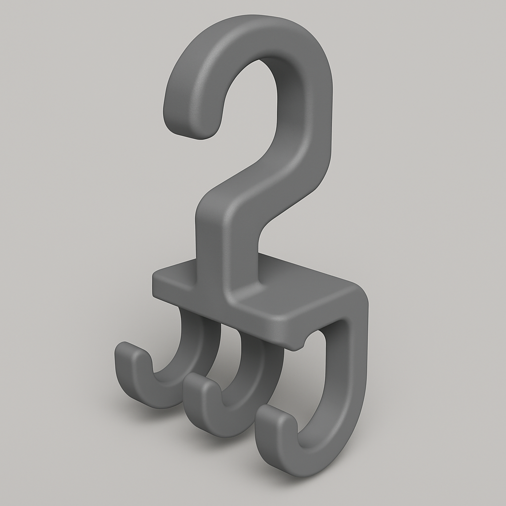 Multi-Hook Holder with Rope Hook