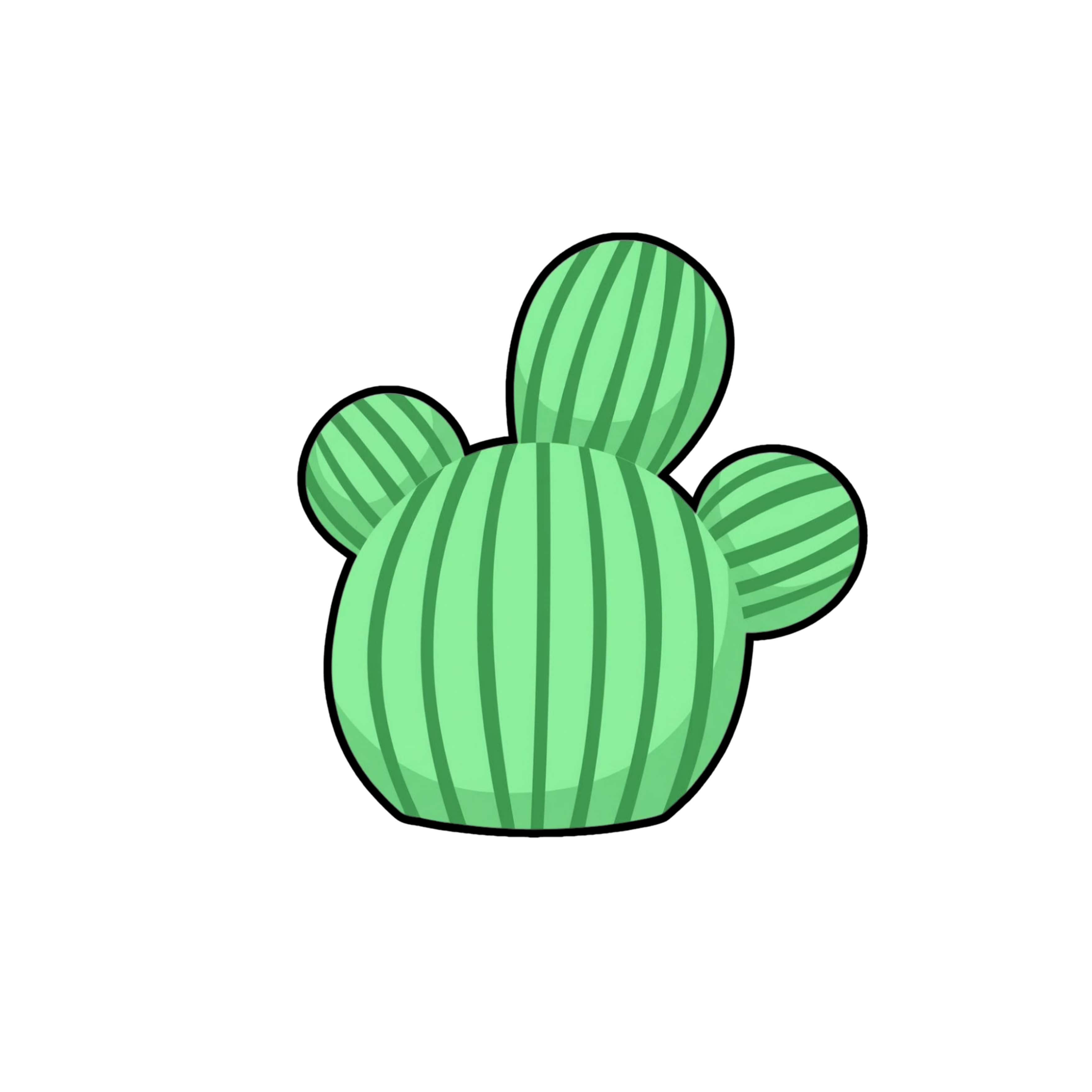Fat Cactus Cookie Cutter 3D model