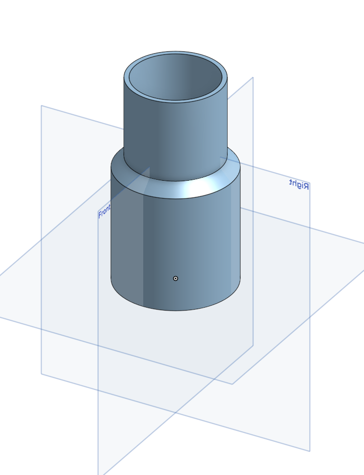 Rigid 2.5in to 1.75in adapter 3D model