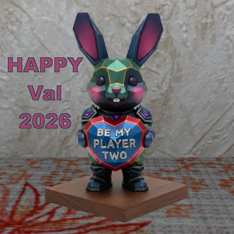 Valentine astro rabbit BE-My-Player-Two