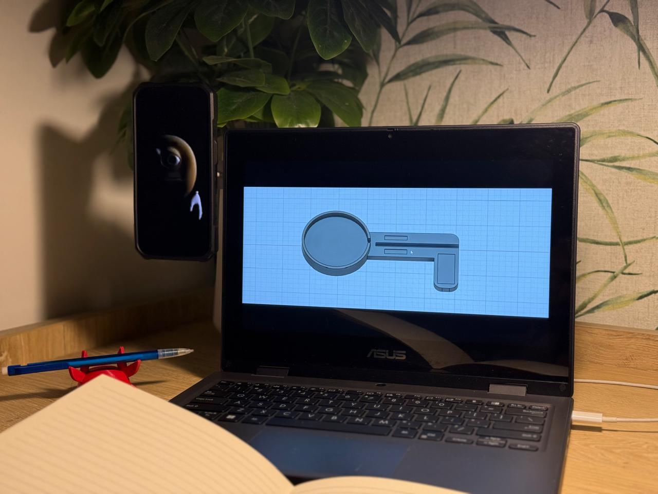Laptop phone stand