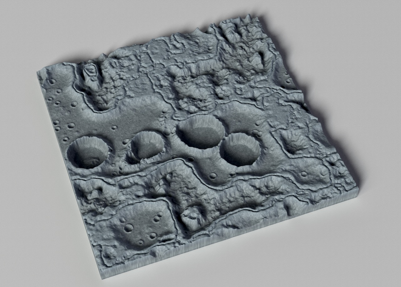 Moon Craters Terrain - wall decor - prop