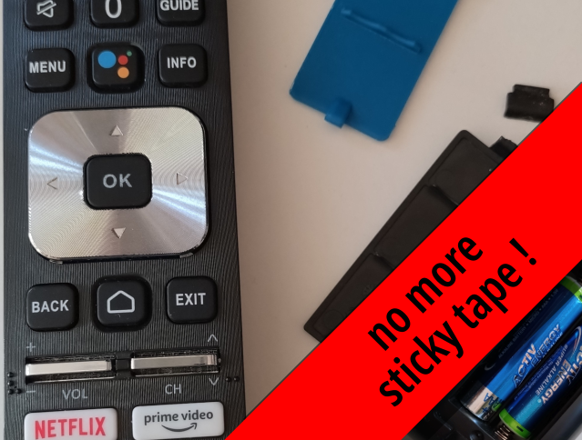 sharp aquos B55CL3EA TV remote battery cap repair