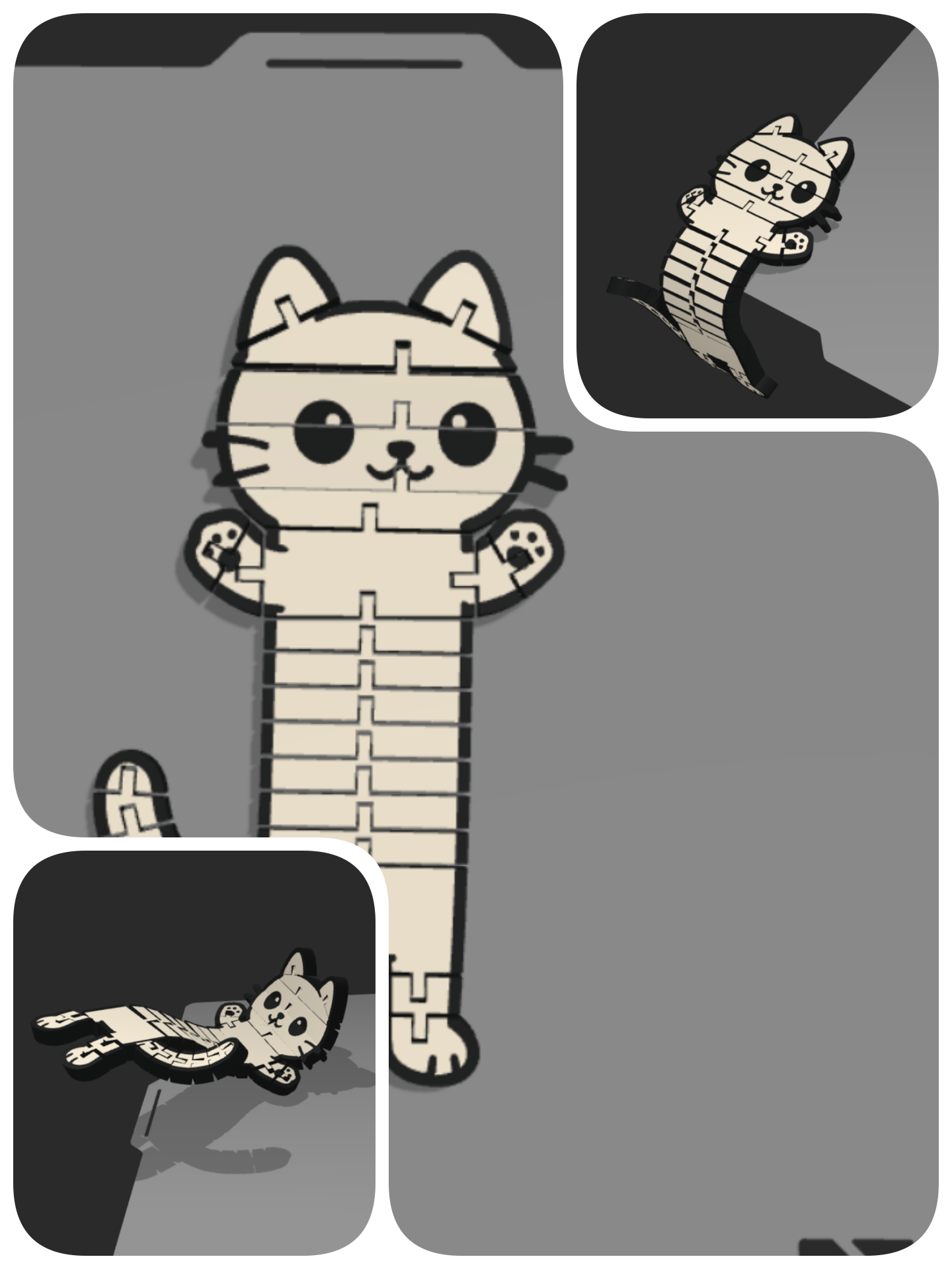 Miniatura 16 do modelo 3D Flexy Chibi Long Cat FLAT MULTICOLOR version