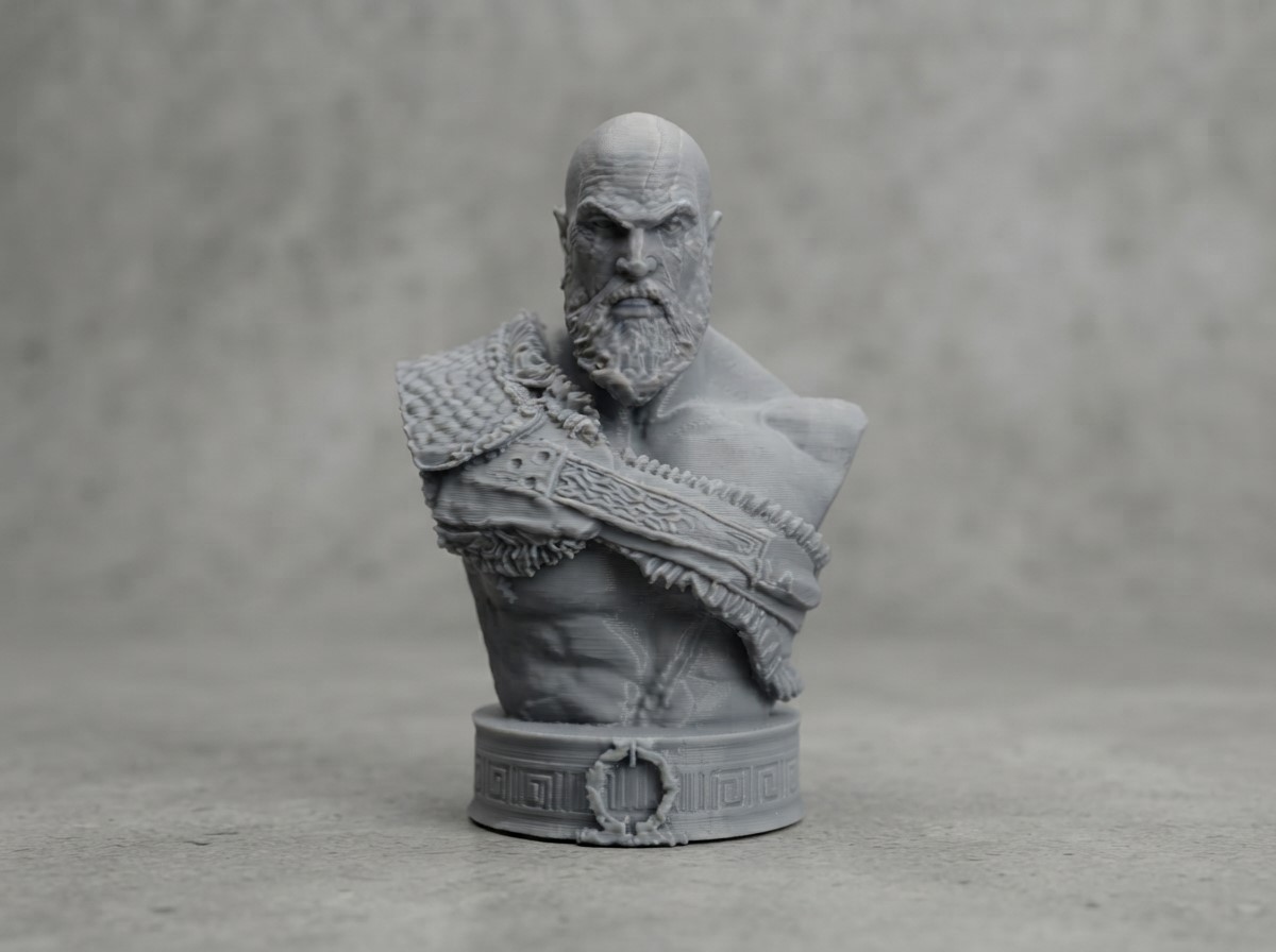Kratos Bust - God of War 3D Printed Sculpture