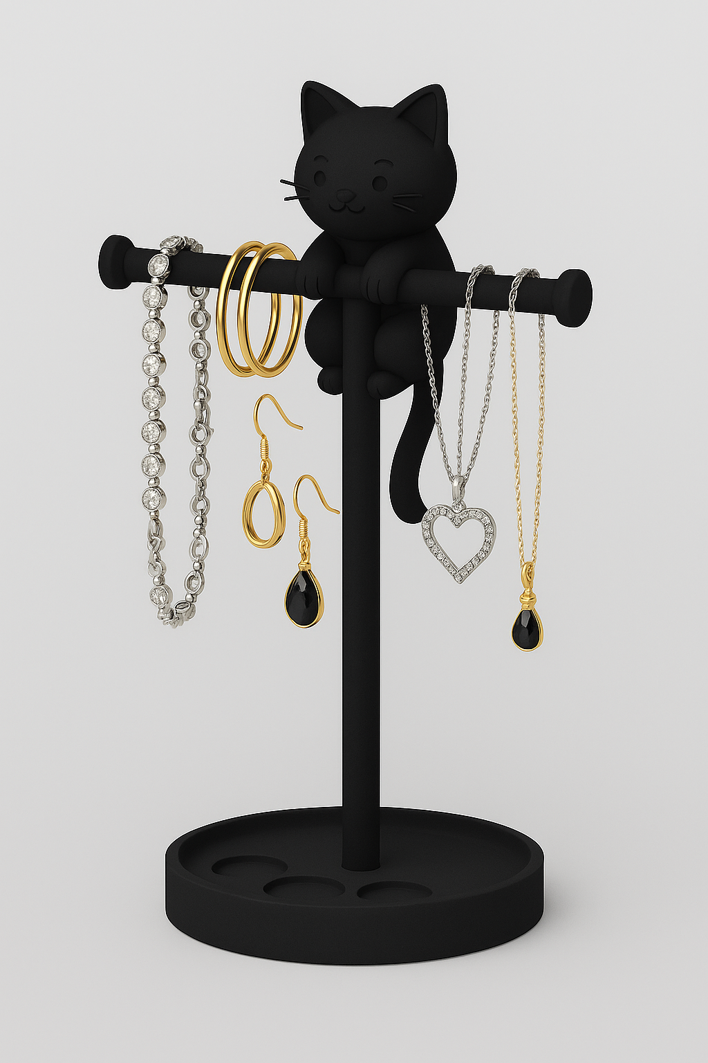 Elegant Cat Jewelry Stand