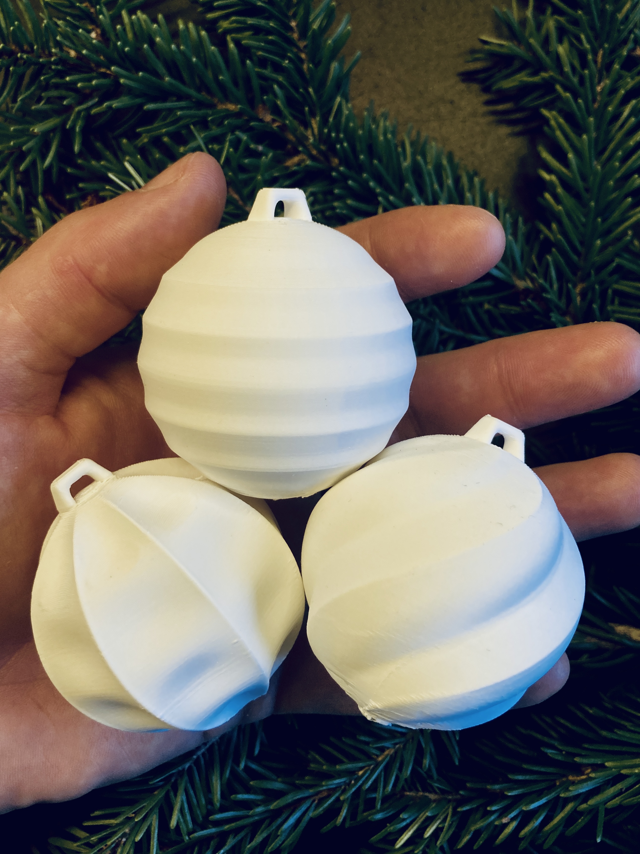 Christmas Bauble Set (3 Designs) - Elegant 3D Printable Christmas Ornaments for Holiday Decoration