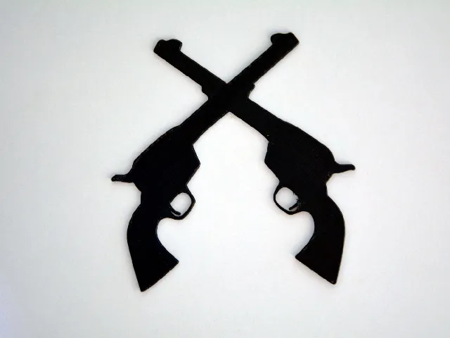 Waffe über kreuz