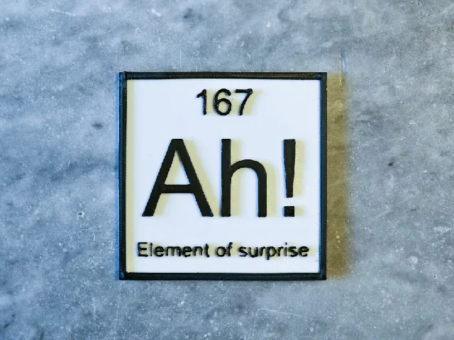 Element of surprise sign