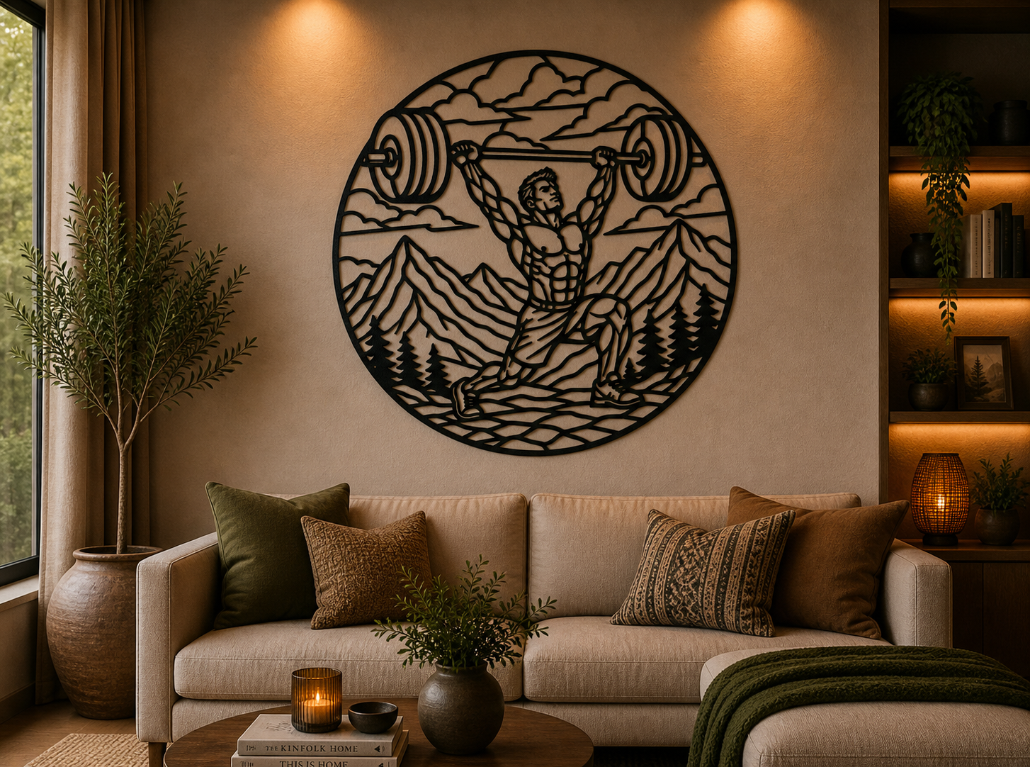 Strength Workout Mountain 2D Wall Art
