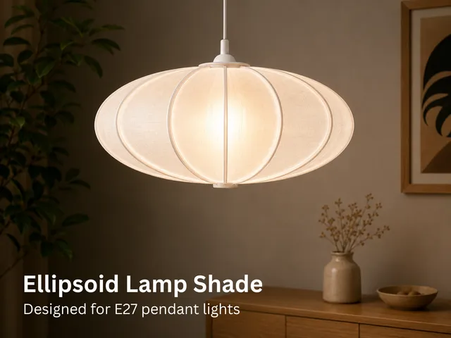 Ellipsoid Lamp Shade for E27 Pendant Lights