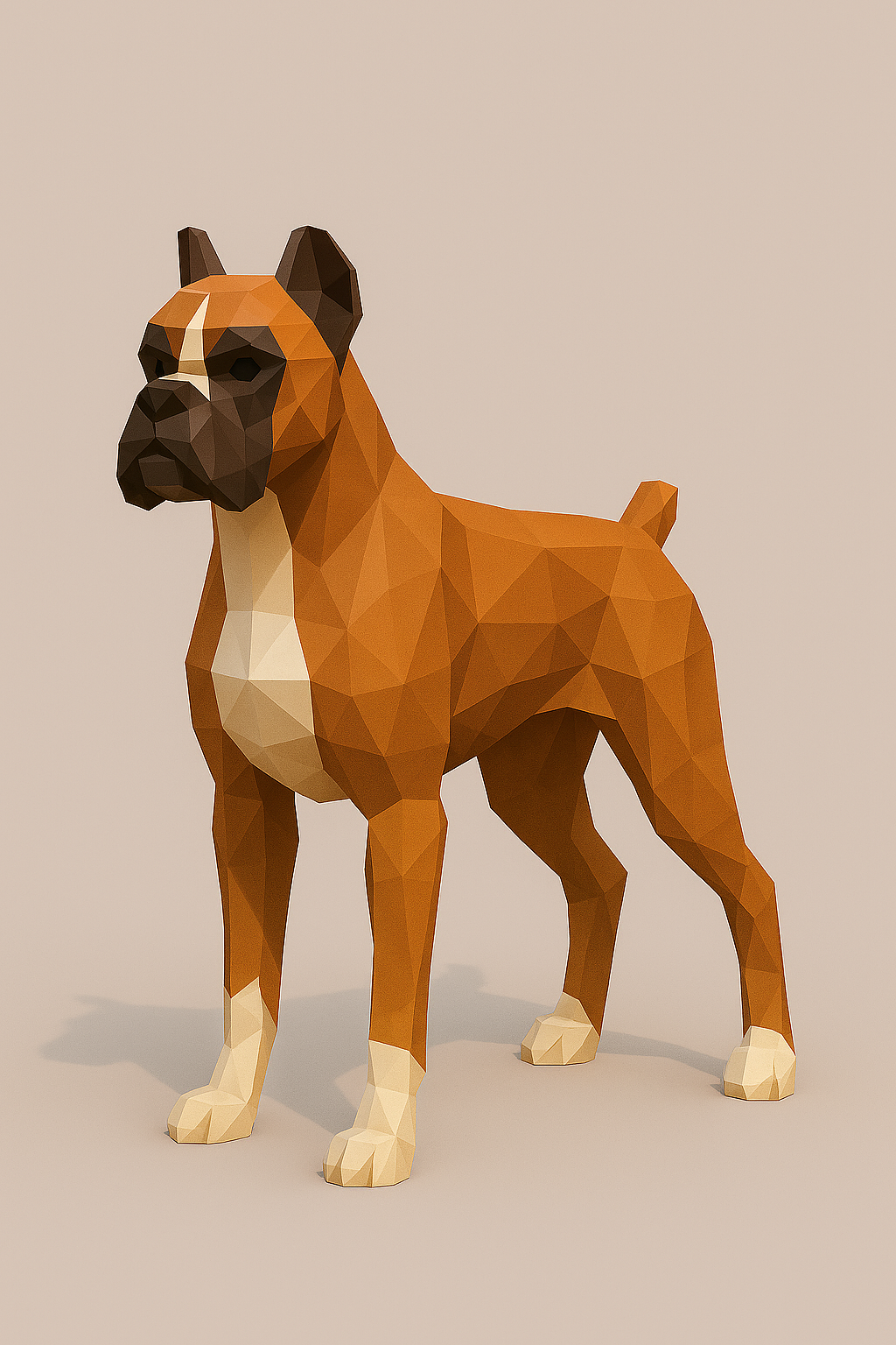 Boxer Low Poly 3D Model