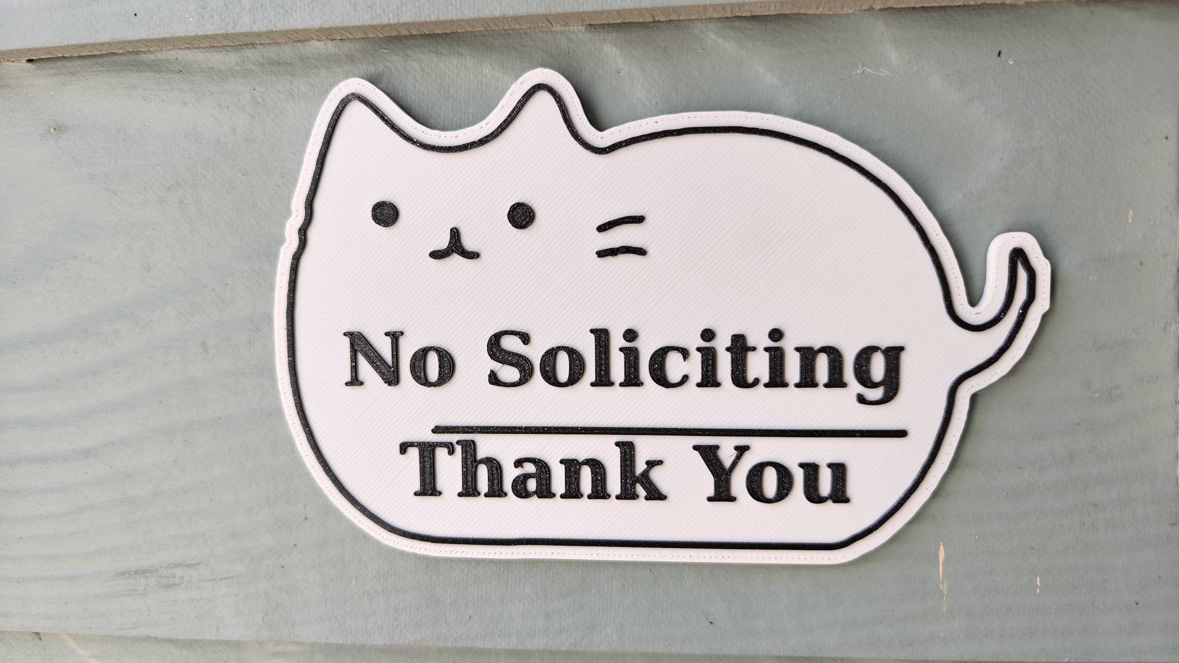 No Soliciting Cat Sign