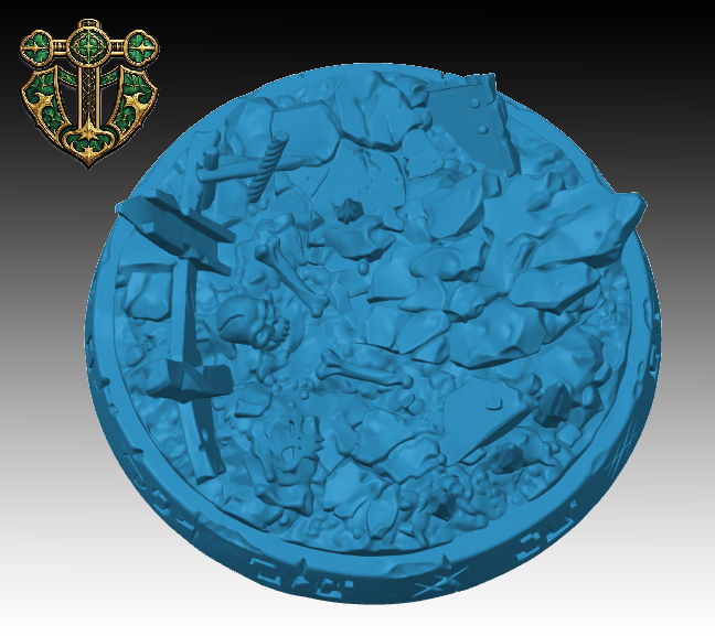 Orc Style Miniature Base 3