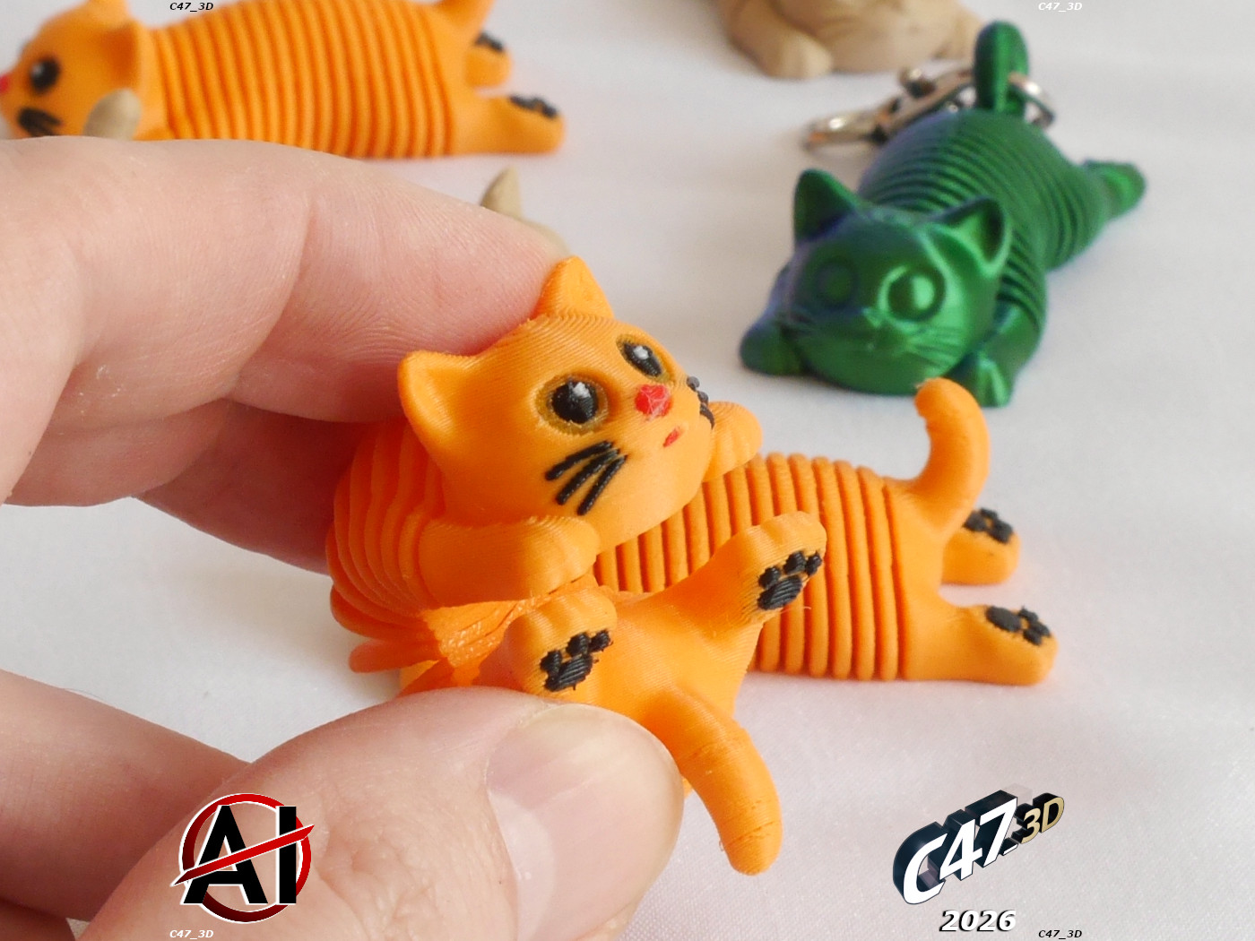 Miniatura 3 do modelo 3D Springy Cat