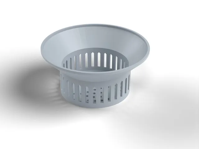 Kitchen Sink Strainer - Drain Basket Food Catcher, Custom Size, No Supports (OpenSCAD)