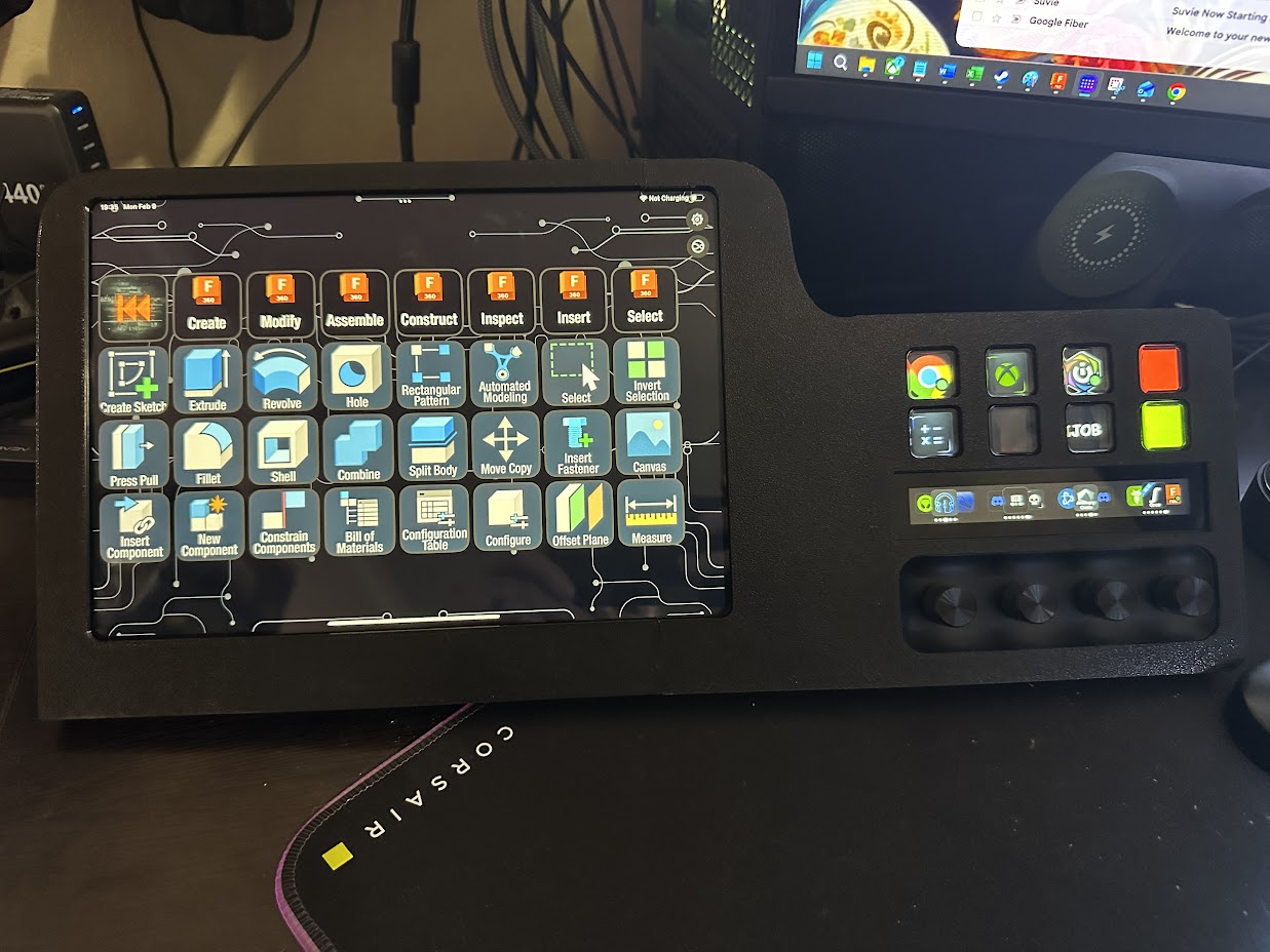 iPad and Stream Deck + Stand
