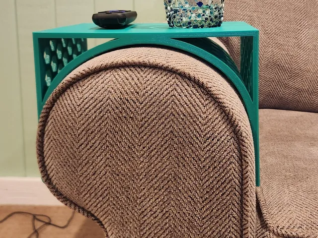 Hexa-pattern Couch Armrest Tray
