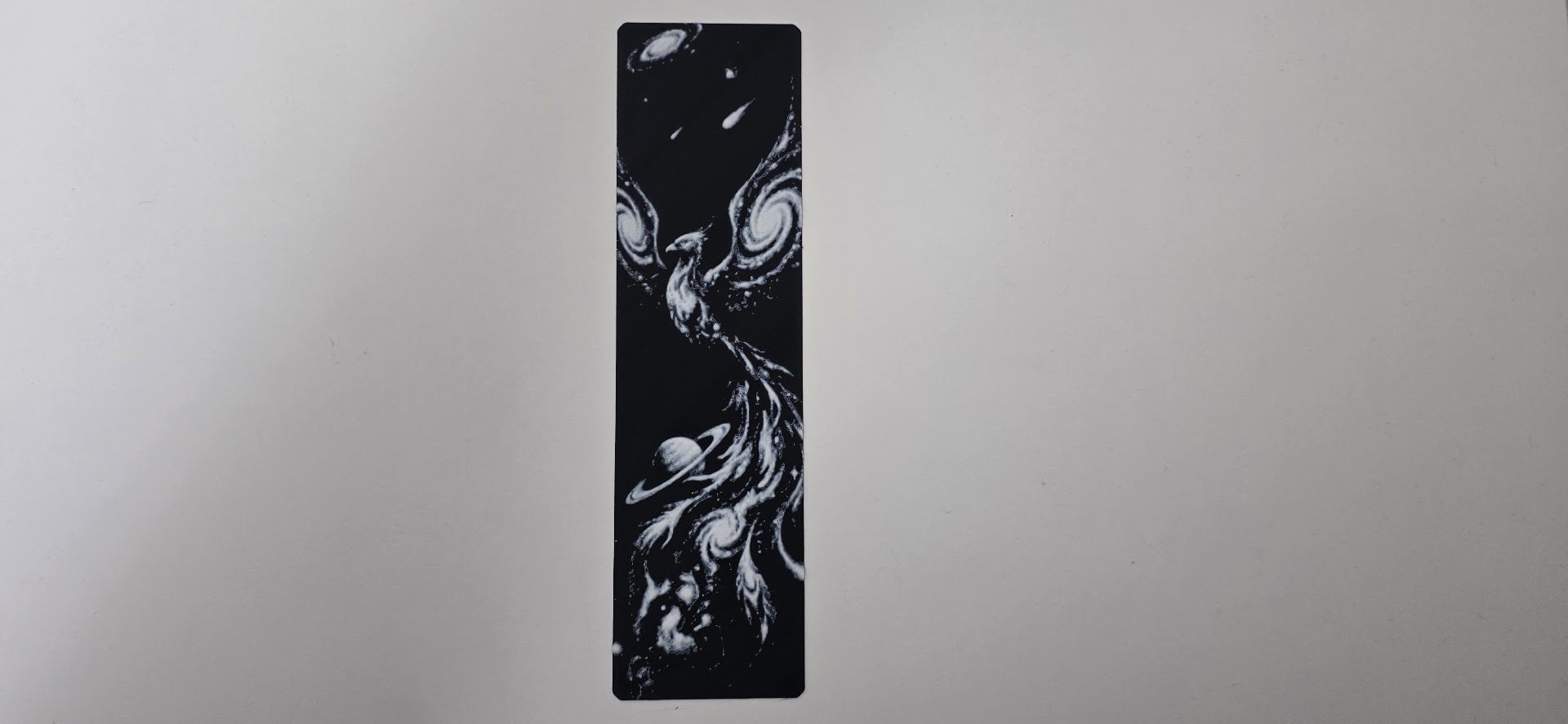 Cosmic Phoenix Mythical Bird Bookmark