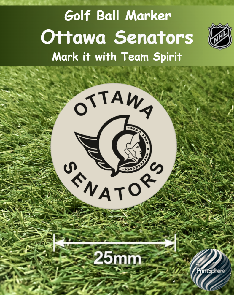 Golf - Golf Ball Marker - NHL - Atlantic - Ottawa Senators
