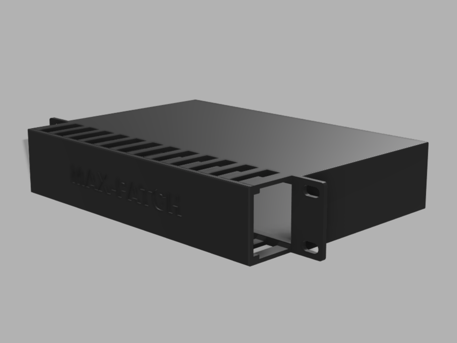 MAX-PATCH (Enclosed Version) - A Rack-Mounted Cable Management System 3D model