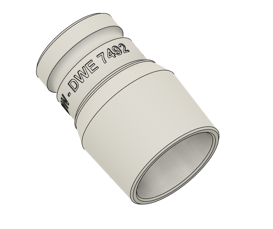 Dewalt DWE7492 - SHOPVAC CAMLOCK adapter - 3DW