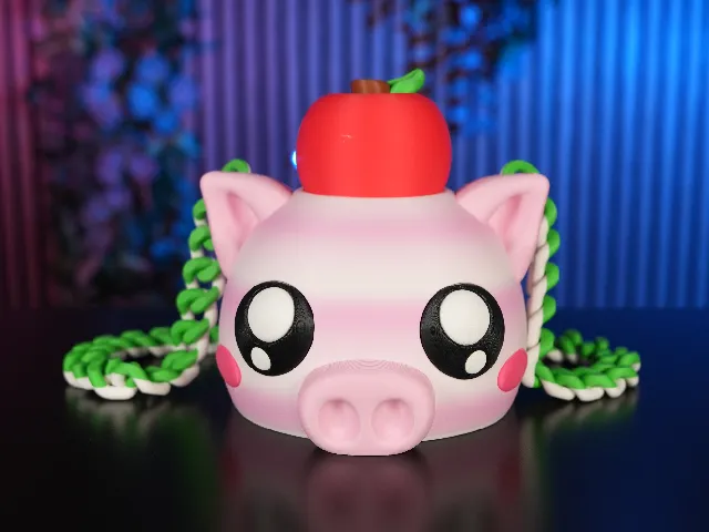 Pig Bag with Apple