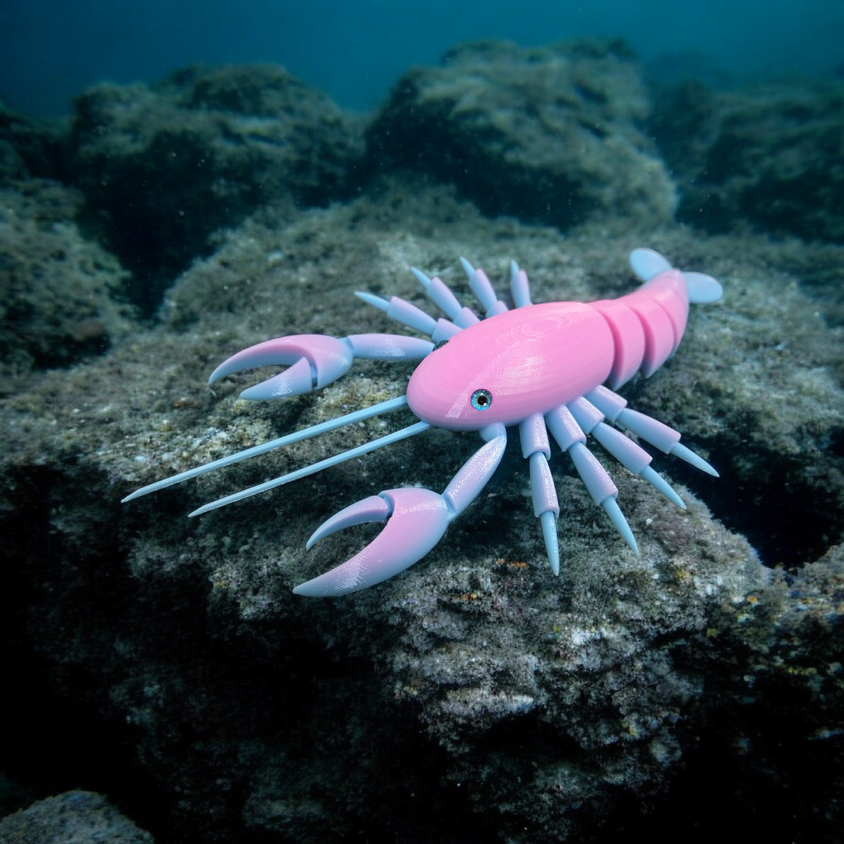 Articulated lobster - 6mm glass eye compatible