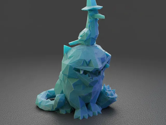 Origami Paper like Lowpoly Derpy the kpop demon jinu tiger