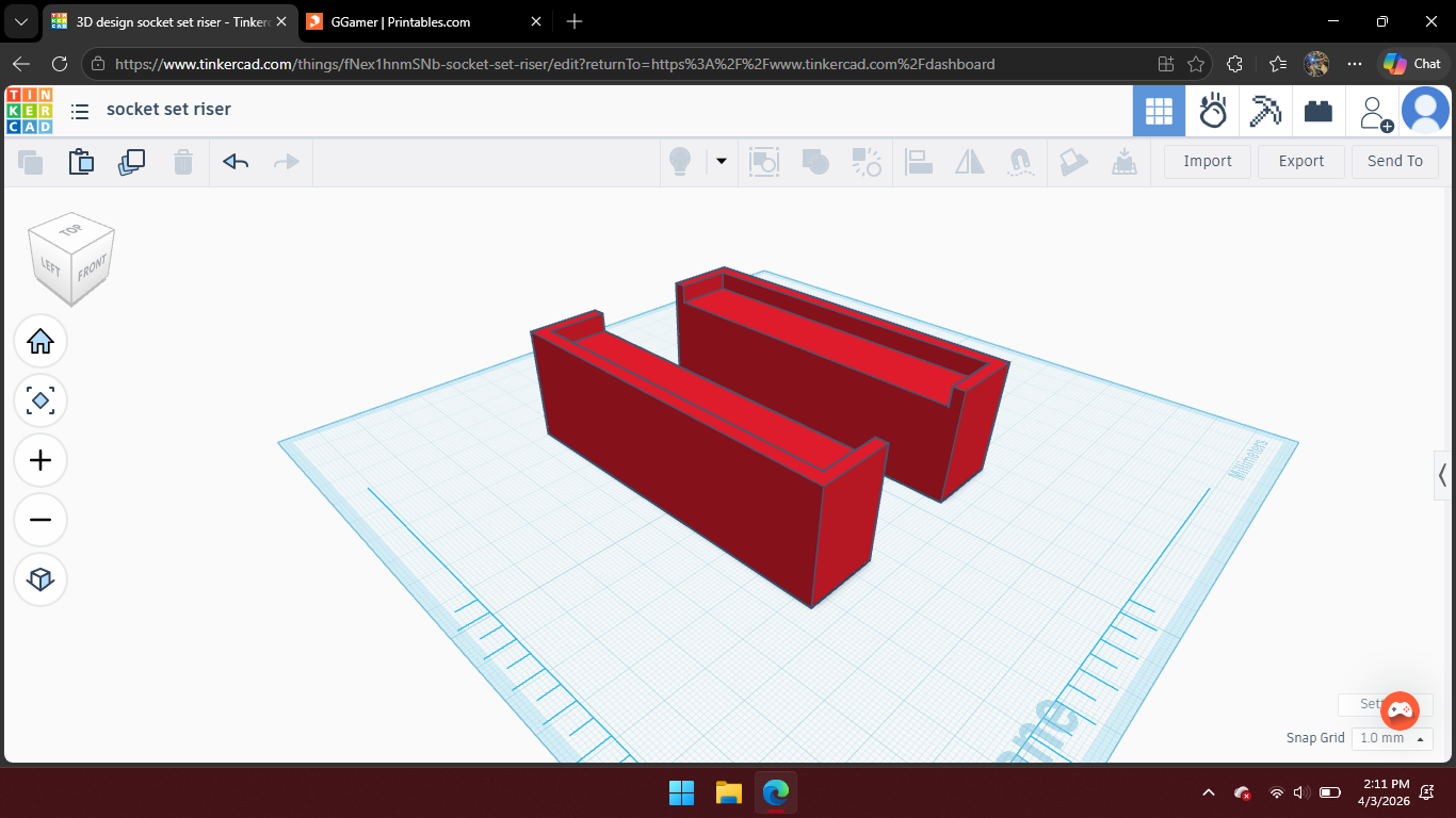 mac tools 1 inch socket set riser 3D model