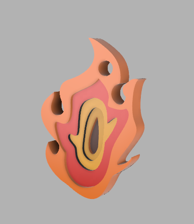 Flame Keychain Demon Slayer