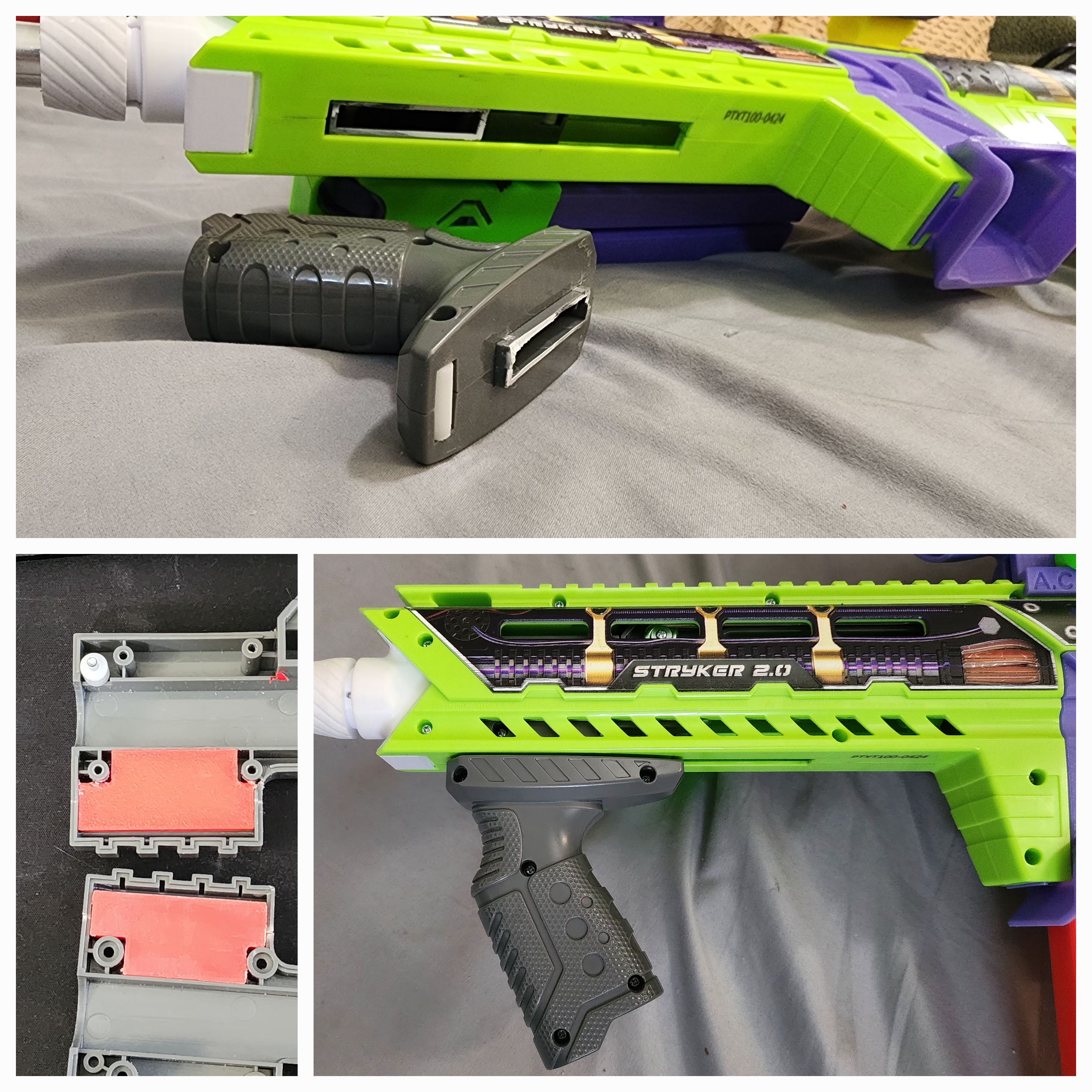 Dart Zone Max stryker 2.0 Priming Block Repair/Reinforcement Insert for High Power Spring (FreeCAD source included)