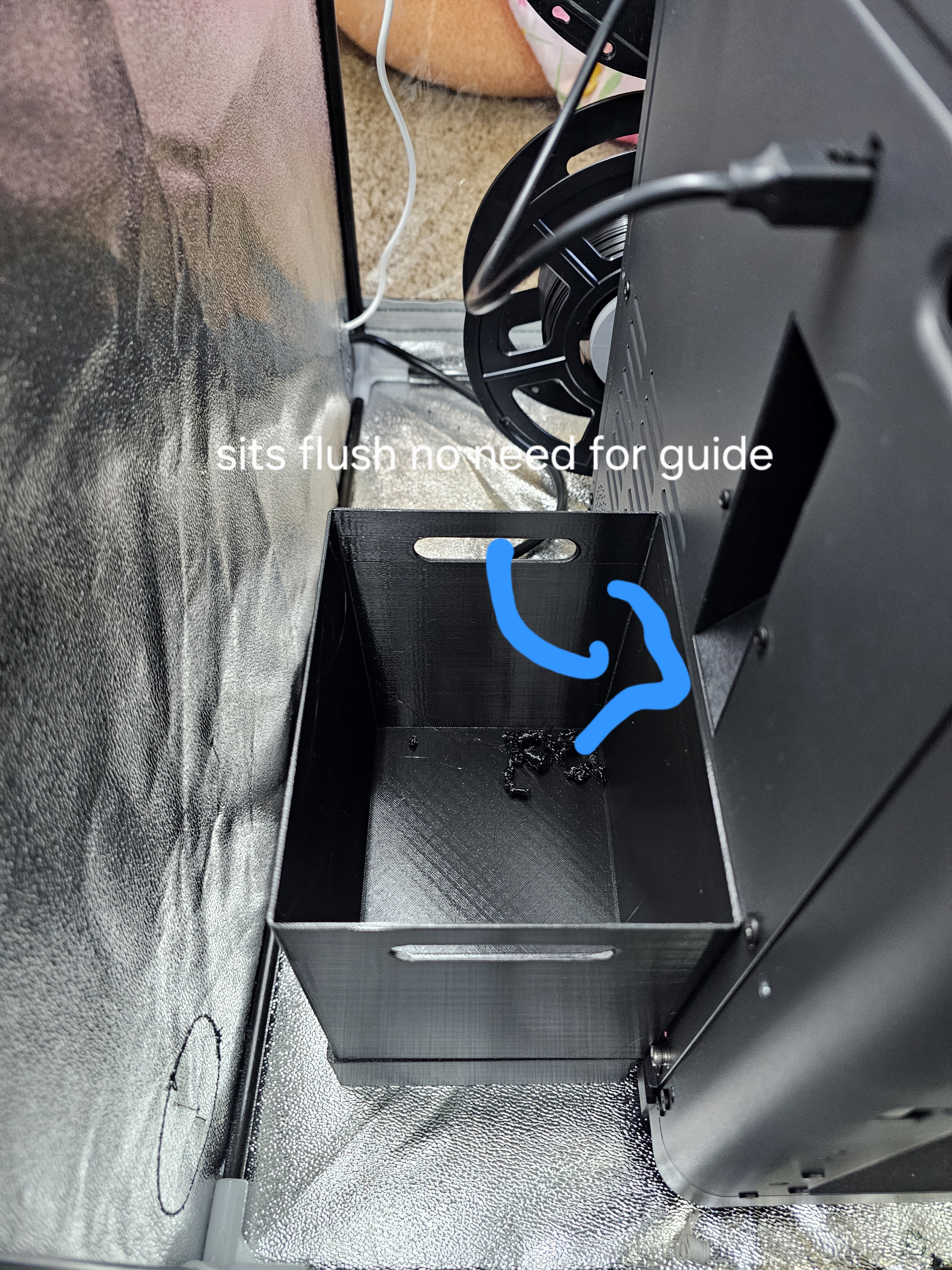 Flashforge AD5X Purge Port (Poopchute) Trashcan and Stand