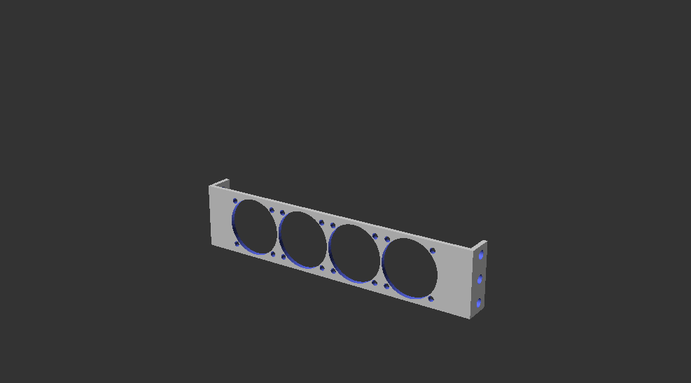 Fan side mount generator for 10 inch racks