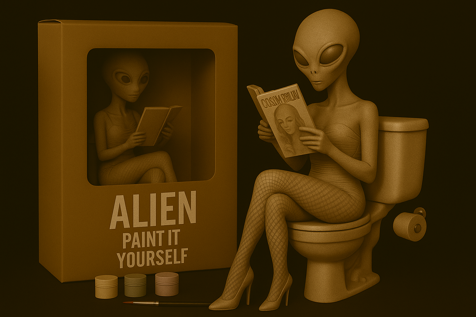 Alien Toilet – Paint-It-Yourself