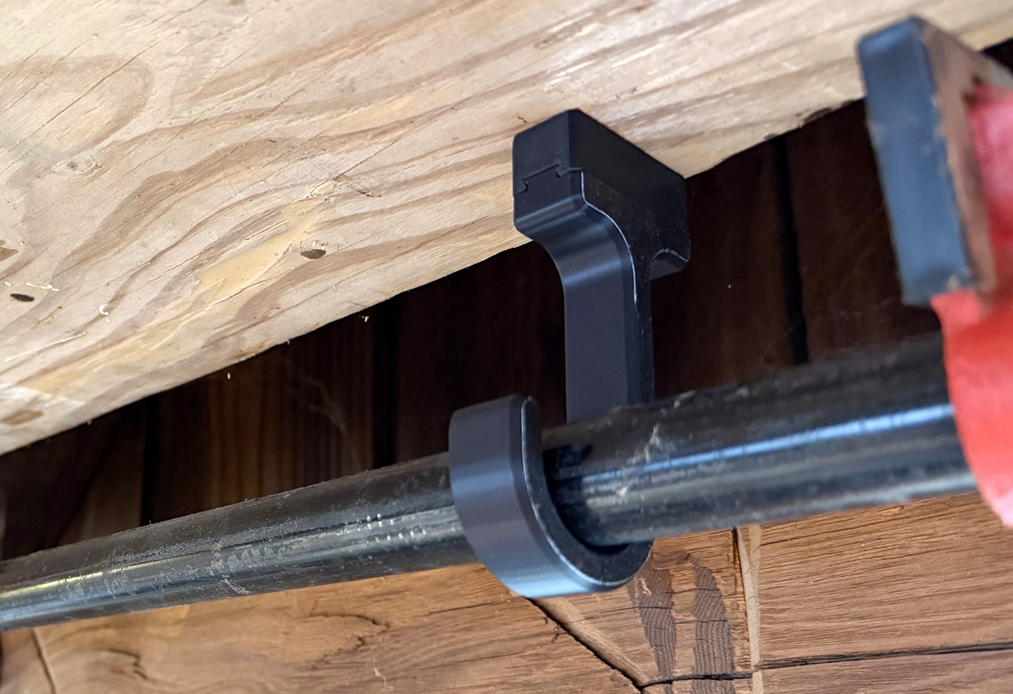 3/4" Pipe Clamp Hook with Dovetail Hidden Screw Mount