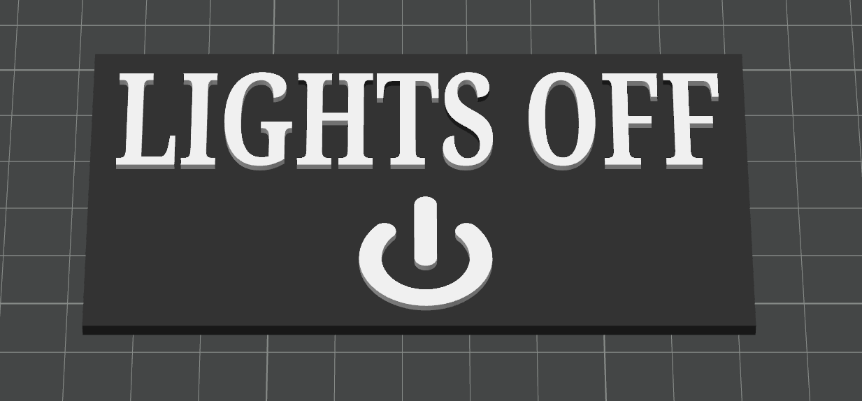 Lights Off sign