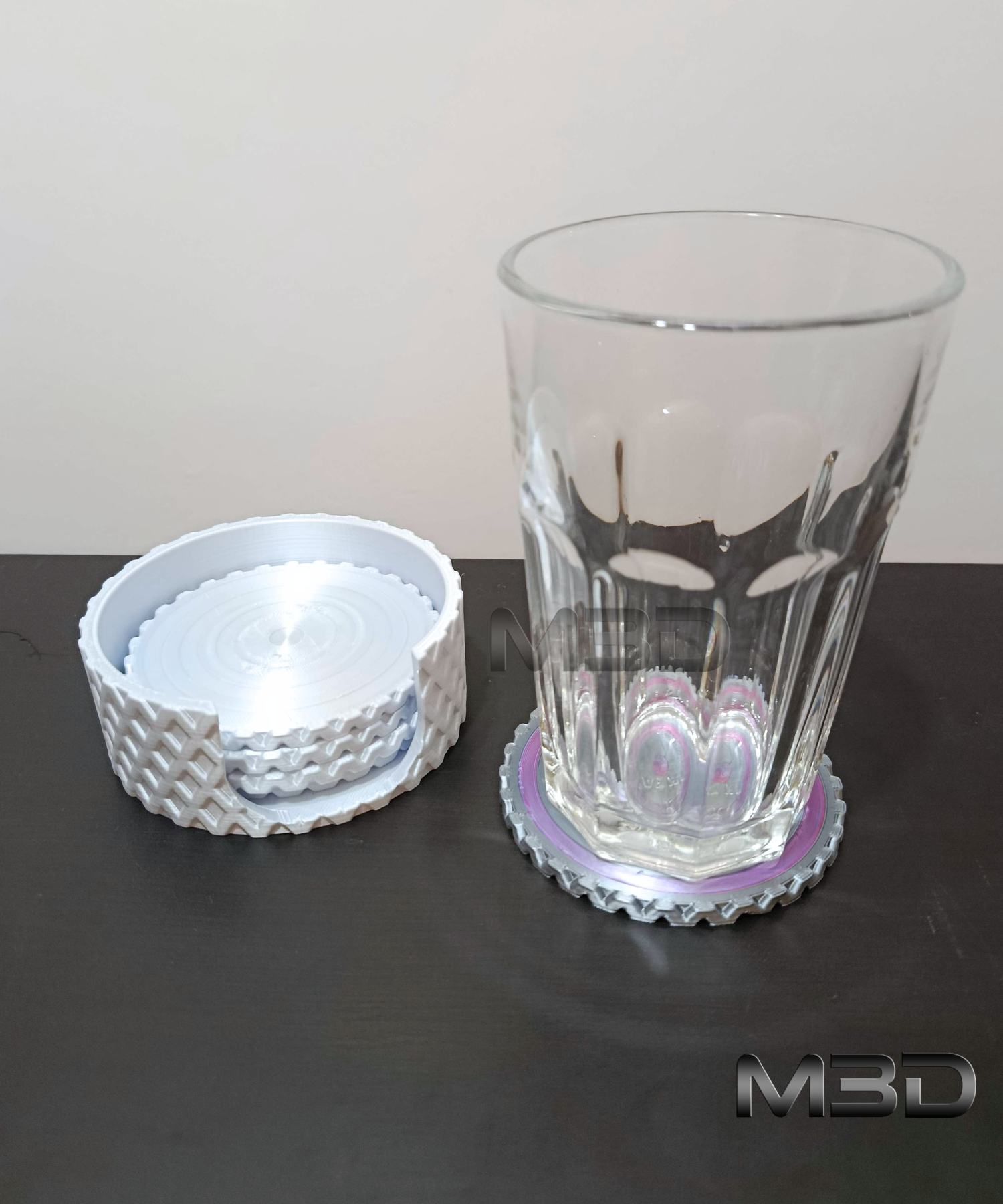 Miniatura 9 do modelo 3D Basic Coaster Set with Holder