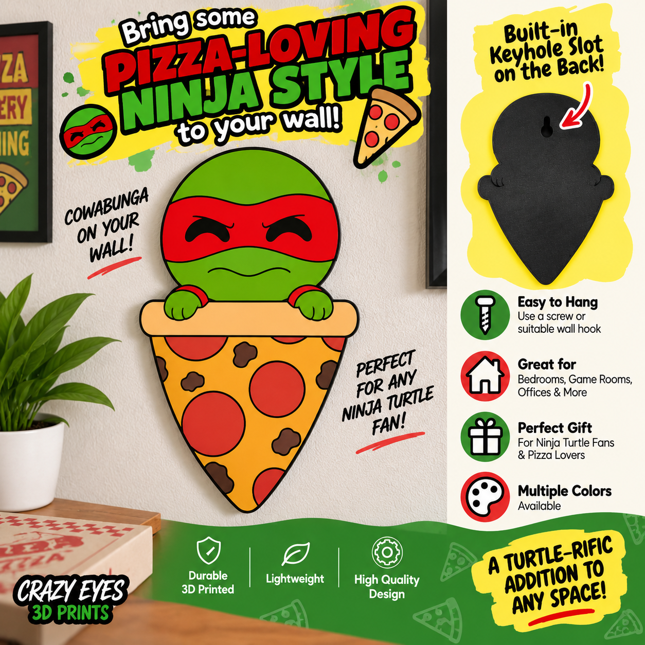 Ninja Turtle Pizza Wall Art
