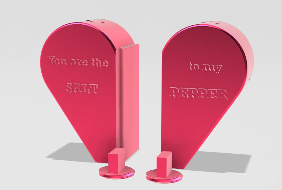 Salt & Pepper Shaker (Heart Shaped)