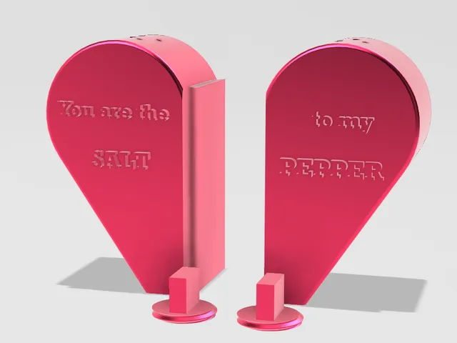 Salt & Pepper Shaker Heart Shaped (Corazón Salpimentero)