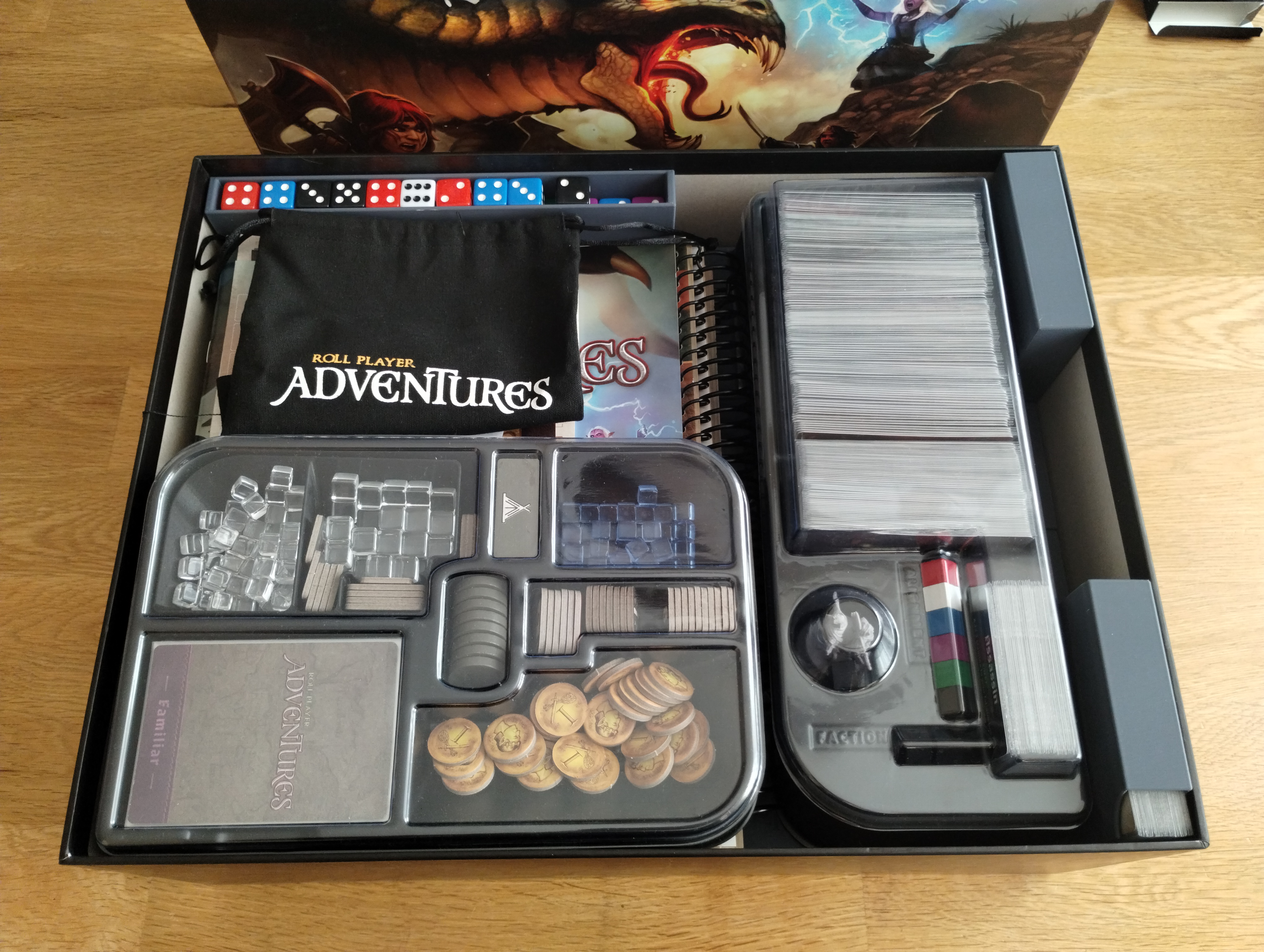 Roll Player Adventures + Expansions board game insert