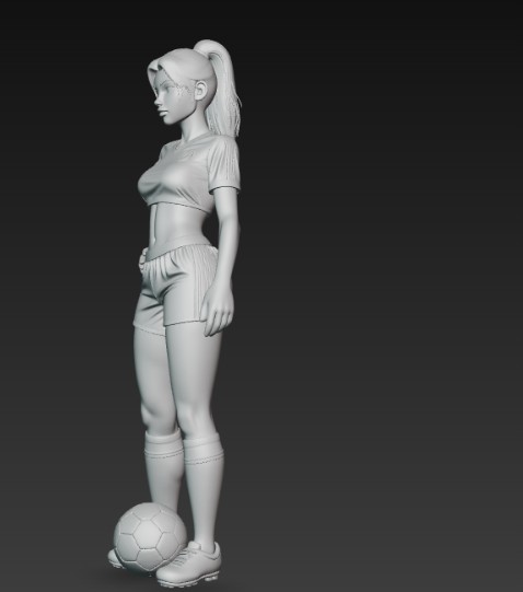 Miniatura 2 do modelo 3D pretty soccer player
