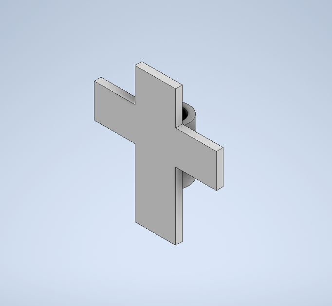 Cross Drawstring Bead (4 mm)