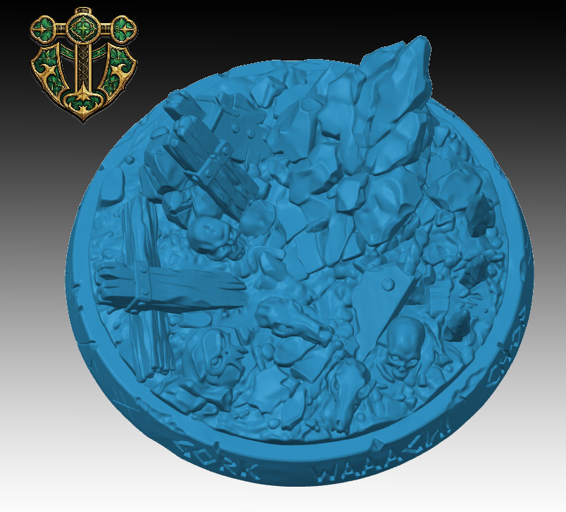 Orc Style Miniature Base 2