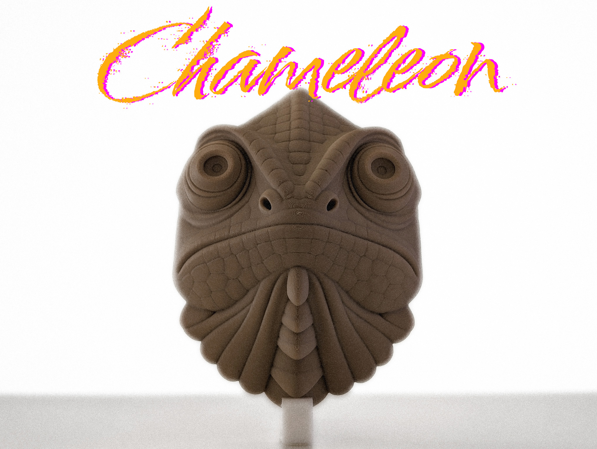 Chameleon Head – Ready-to-Hang Wall Sculpture